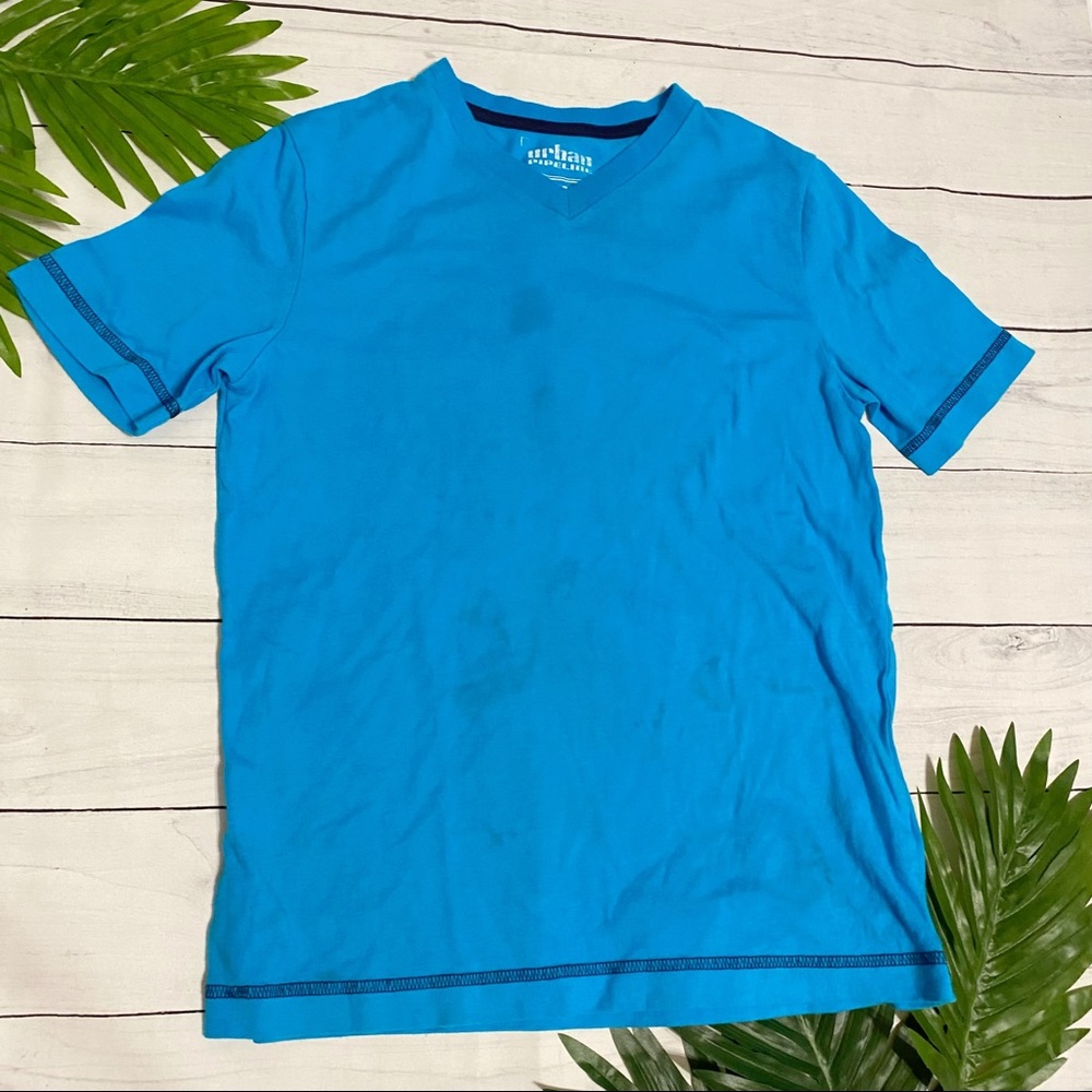 Urban Pipeline Blue V-Neck T-Shirt